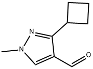 3-环丁基-1-甲基-1H-吡唑-4-甲醛, 1824343-92-1, 结构式