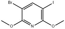 5-Bromo-3-iodo-2,6-dimethoxypyridine Struktur