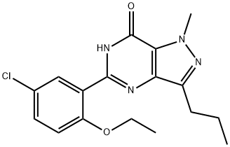 7H-Pyrazolo[4,3-d]pyrimidin-7-one, 5-(5-chloro-2-ethoxyphenyl)-1,6-dihydro-1-methyl-3-propyl- Struktur