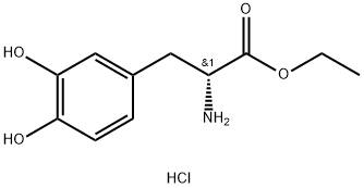 D-3,4-二羟基苯丙氨酸乙酯盐酸盐, 184489-03-0, 结构式
