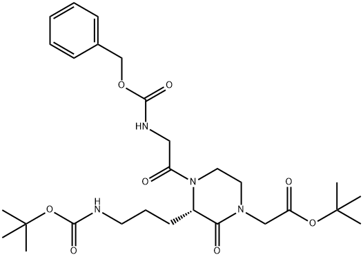184576-10-1 (S)-叔-丁基 2-(4-(2-(((苄氧基)羰基)氨基)乙酰基)-3-(3-((叔-丁氧羰基)氨基)丙基)-2-氧亚基哌嗪-1-基)醋酸盐