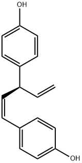 Phenol, 4,4'-[(1Z,3S)-3-ethenyl-1-propene-1,3-diyl]bis- Structure