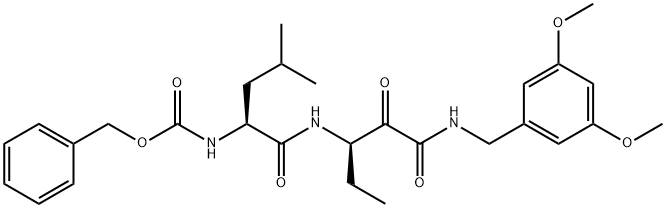 benzyl ((S)-1-(((R)-1-((3,5-dimethoxybenzyl)amino)-1,2-dioxopentan-3-yl)amino)-4-methyl-1-oxopentan-2-yl)carbamate,1859973-41-3,结构式