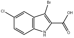 3-溴-5-氯-1H-吲哚-2-羧酸,186431-93-6,结构式