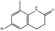 6-ブロモ-8-メチル-3,4-ジヒドロキノリン-2(1H)-オン 化学構造式