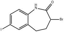 3-Bromo-7-iodo-1,3,4,5-tetrahydro-benzo[b]azepin-2-one Structure
