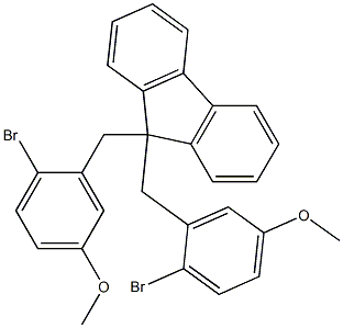 9H-Fluorene, 9,9-bis[(2-bromo-5-methoxyphenyl)methyl]- 结构式
