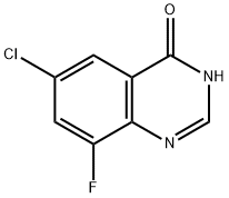 6-氯-8-氟喹唑啉-4(3H)-酮 结构式