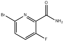 6-Bromo-3-fluoro-pyridine-2-carboxylic acid amide Struktur