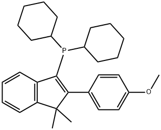 dicyclohexyl[2-(4-methoxyphenyl)-1,1-dimethyl-1H-inden-3-yl]Phosphine 结构式