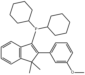 dicyclohexyl[2-(3-methoxyphenyl)-1,1-dimethyl-1H-inden-3-yl]Phosphine 结构式