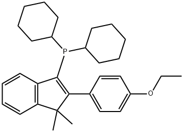 dicyclohexyl[2-(4-ethoxyphenyl)-1,1-dimethyl-1H-inden-3-yl]Phosphine,1883369-85-4,结构式