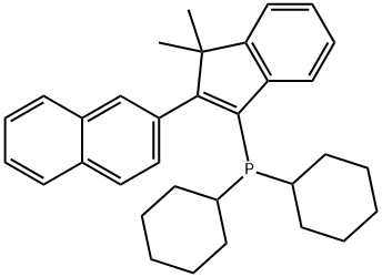 dicyclohexyl[1,1-dimethyl-2-(2-naphthalenyl)-1H-inden-3-yl]Phosphine 结构式