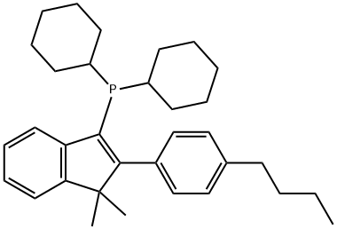 [2-(4-butylphenyl)-1,1-dimethyl-1H-inden-3-yl]dicyclohexylPhosphine Structure