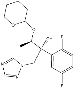 (2R,3R)-2-(2,5-二氟苯基)-3-((四氢-2H-吡喃-2-基)氧代)-1-(1H-1,2,4-三唑-1-基)丁烷-2-醇, 1884463-51-7, 结构式