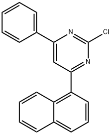 2-Chloro-4-(naphthalen-1-yl)-6-phenyl-pyrimidine Structure