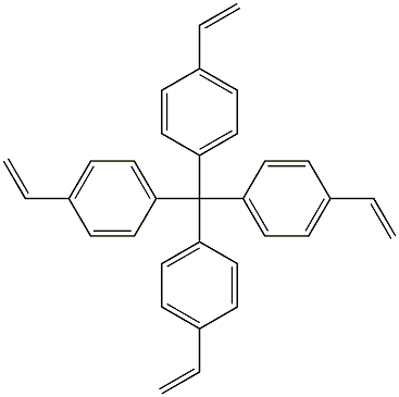 テトラキス(4-ビニルフェニル)メタン 化学構造式