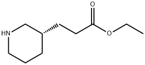 3-Piperidinepropanoic acid, ethyl ester, (3S)- Structure