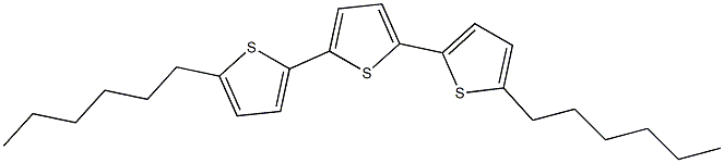 2,2':5',2''-Terthiophene, 5,5''-dihexyl- Structure