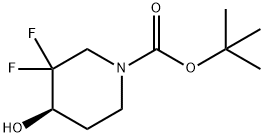 (R)-3,3-二氟-4-羟基哌啶-1-羧酸叔丁酯 结构式