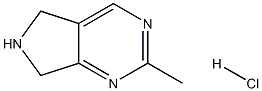 2-methyl-6,7-dihydro-5H-pyrrolo[3,4-d]pyrimidine:hydrochloride Structure