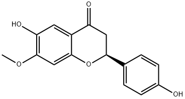 6,4'-二羟基-7-甲氧基二氢黄酮 结构式