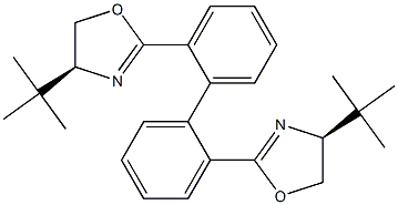 2,2'-bis((S)-4-(tert-butyl)-4,5-dihydrooxazol-2-yl)-1,1'-biphenyl,190327-55-0,结构式