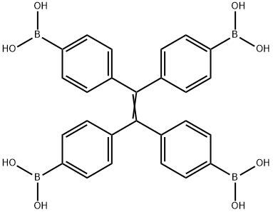 (ethene-1,1,2,2-tetrayltetrakis(benzene-4,1-diyl))tetraboronic acid Struktur