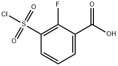 3-chlorosulfonyl-2-fluorobenzoic acid Struktur