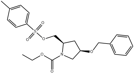 (2R,4R)-ethyl 4-(benzyloxy)-2-((tosyloxy)methyl)pyrrolidine-1-carboxylate