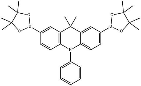 9,10-二氢-9,9-二甲基-10-苯基-2,7-双(4,4,5,5-四甲基-1,3,2-二氧杂硼烷-2-基)吖啶, 1914070-23-7, 结构式