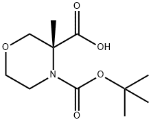 (R)-N-Boc-3-methylmorpholine-3-carboxylic acid Structure