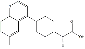 (R)-2-((1s,4S)-4-(6-fluoroquinolin-4-yl)cyclohexyl)propanoic acid Struktur