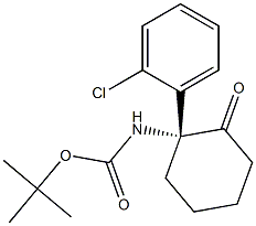 (R)-2-(BOC-氨基)-2-(2-氯苯基)环己酮,1926987-78-1,结构式