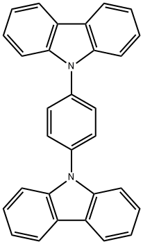 9,9'-(1,4-phenylene)bis-9H-Carbazole 化学構造式