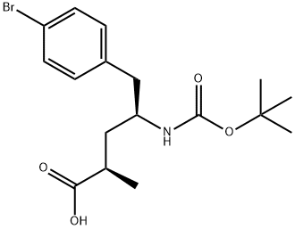 (2R,4S)-5-(4-BROMOPHENYL)-4-(BOC-AMINO)-2-METHYLPENTANOIC ACID 结构式