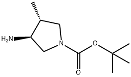 tert-butyl (3S,4R)-3-amino-4-methylpyrrolidine-1-carboxylate Structure