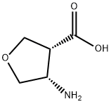 (3R,4S)-4-Aminotetrahydro-3-furancarboxylic acid Structure