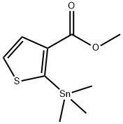 3-噻吩甲酸甲酯-2-三甲基锡 结构式