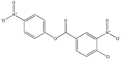 Benzoic acid, 4-chloro-3-nitro-, 4-nitrophenyl ester 化学構造式