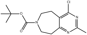 2-Methyl-2-propanyl 4-chloro-2-methyl-5,6,8,9-tetrahydro-7H-pyrimido[4,5-d]azepine-7-carboxylate Structure