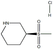 (3S)-3-メタンスルホニルピペリジン塩酸塩 化学構造式