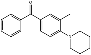 (3-甲基-4-(哌啶-1-基)苯基)(苯基)甲酮 结构式