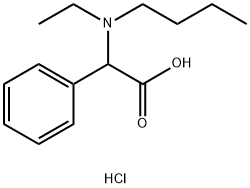 2-(丁基(乙基)氨基)-2-苯基乙酸盐酸,1956306-15-2,结构式