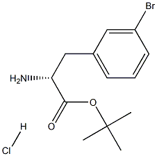 2-アミノ-3-(3-ブロモフェニル)プロパン酸(R)-TERT-ブチル塩酸塩 化学構造式
