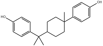 4-[2-[4-(4-hydroxyphenyl)-4-methyl-cyclohexyl]propan-2-yl]phenol Struktur