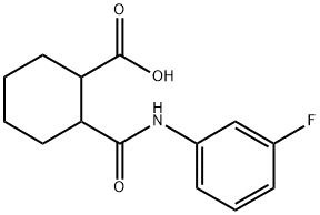 2-[(3-fluorophenyl)carbamoyl]cyclohexane-1-carboxylic acid Structure