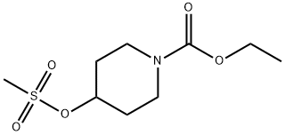 1-Piperidinecarboxylic acid, 4-[(methylsulfonyl)oxy]-, ethyl ester Struktur