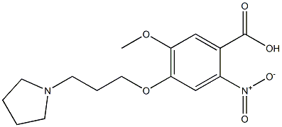 5-METHOXY-2-NITRO-4-(3-(PYRROLIDIN-1-YL)PROPOXY)BENZOIC ACID HYDROCHLORIDE 结构式