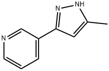 3-(5-METHYL-1H-PYRAZOL-3-YL)PYRIDINE, 19959-72-9, 结构式